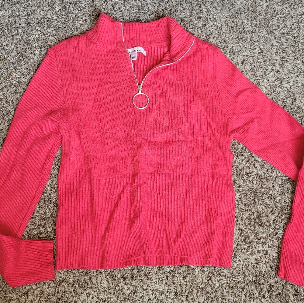 Red long sleeve sweater